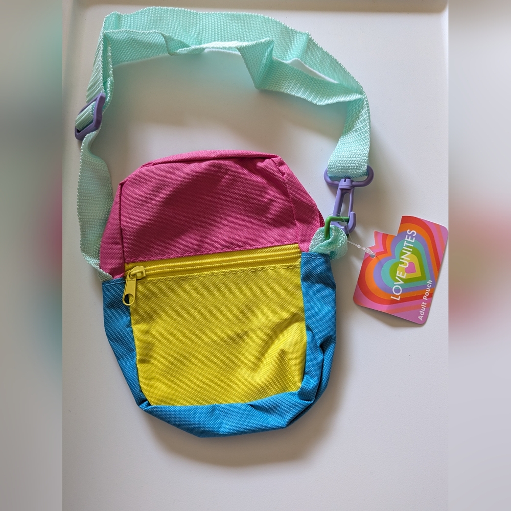Brand New 80's Bag 80's Colors Uniquely Fun Bag Strap Is Adjustable